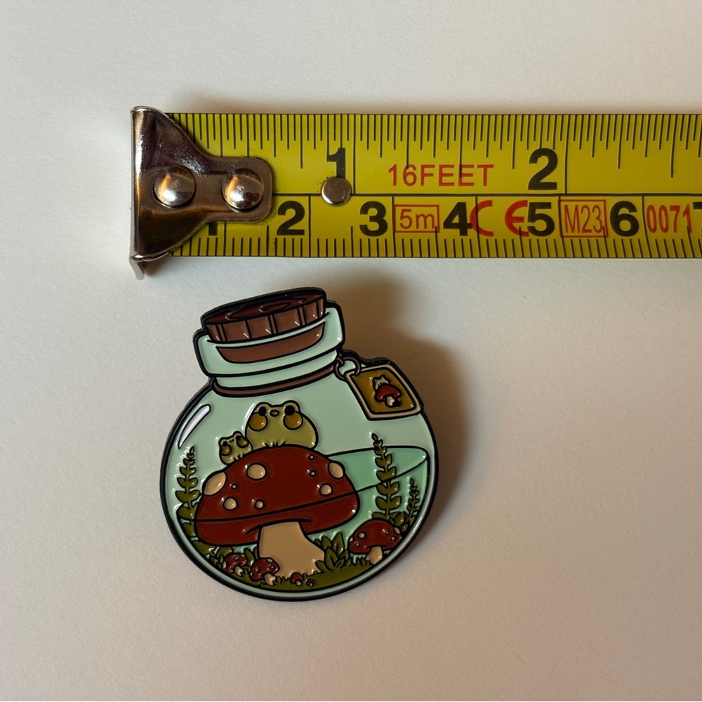 Rihnlin Mushroom Terrarium Enamel Pin